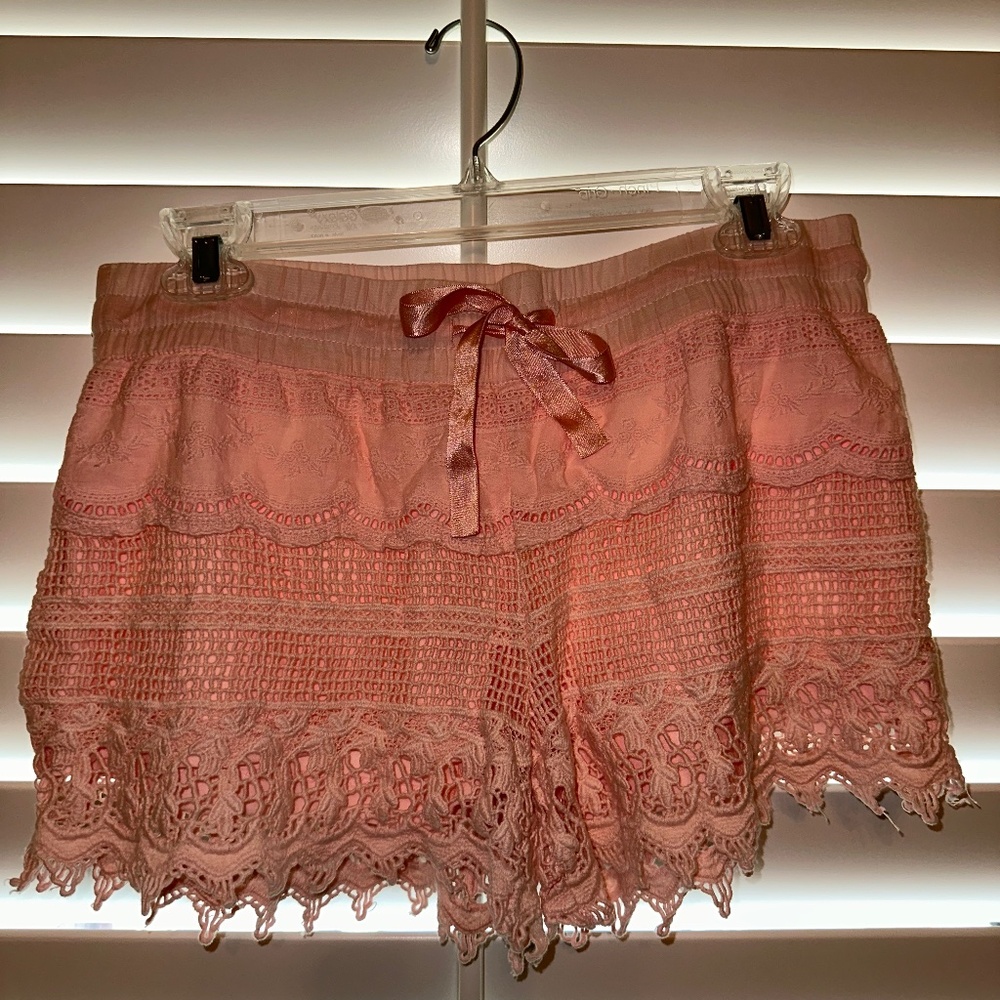 No Boundaries Pink Lace Shorts